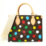 ルイヴィトンコピー モノグラム オンザゴーPM LV×YK 草間彌生 ドット 2way ショルダー トートバッグ 小銭入れ コインパース M46380 - 商品画像 9