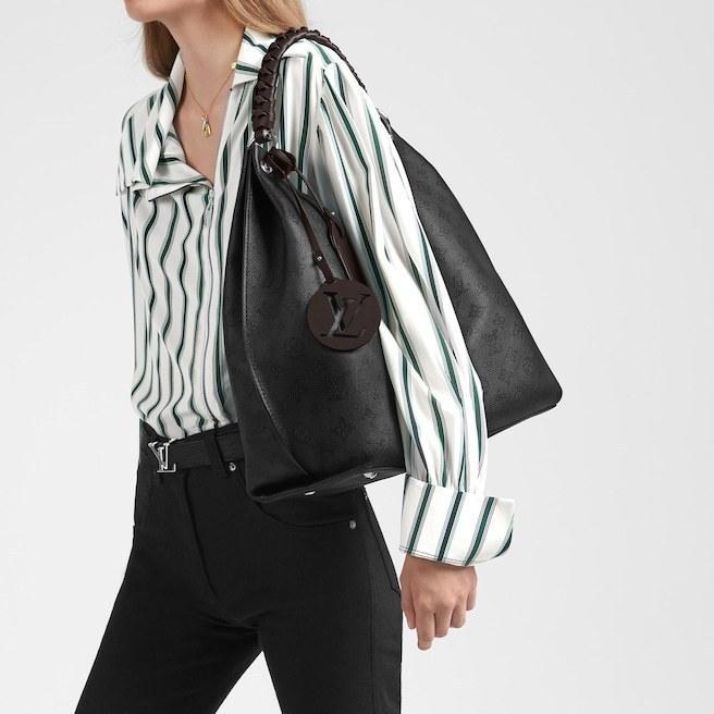 ルイ・ヴィトン LOUIS VUITTON カーメルバッグ モノグラム マヒナレザー ブラック M52950 - 商品画像 6