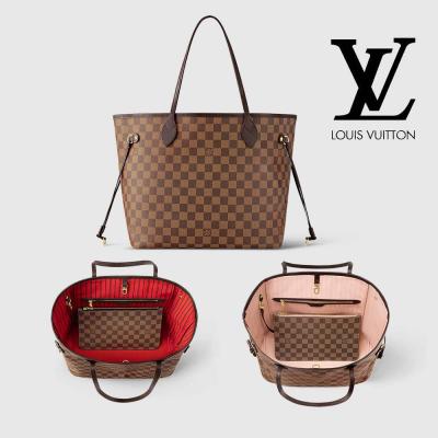 ルイヴィトンスーパーコピー バッグ LOUIS VUITTON ヴィトン ダミエ・エベヌ LV トートバッグ ポーチ付き ネヴァーフルMM ローズ・バレリーヌ N41358 N41603 - 商品画像 2
