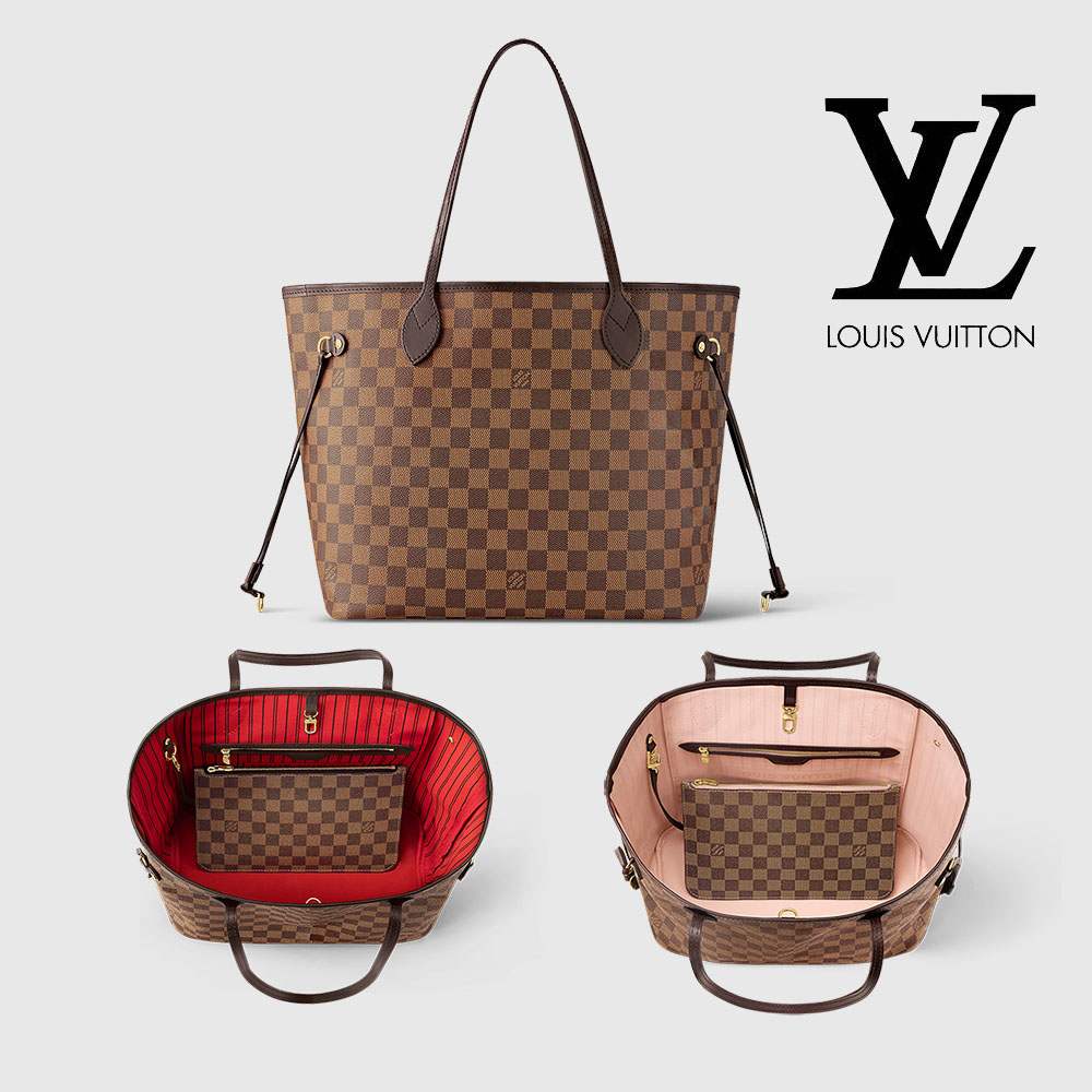 ルイヴィトンスーパーコピー バッグ LOUIS VUITTON ヴィトン ダミエ・エベヌ LV トートバッグ ポーチ付き ネヴァーフルMM ローズ・バレリーヌ N41358 N41603 - 商品画像 8