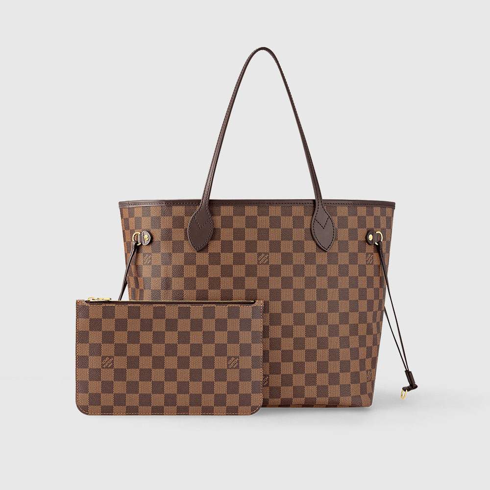 ルイヴィトンスーパーコピー バッグ LOUIS VUITTON ヴィトン ダミエ・エベヌ LV トートバッグ ポーチ付き ネヴァーフルMM ローズ・バレリーヌ N41358 N41603 - 商品画像 3