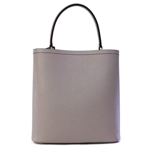 プラダ PRADAスーパーコピーバッグ パニエ SAFFIANO CUIR+C ショルダー付き 2WAY ハンドバッグ グレージュ×ブラック 1BA212 2ERX F0LH7 ARGILLA/NERO - 商品画像 4