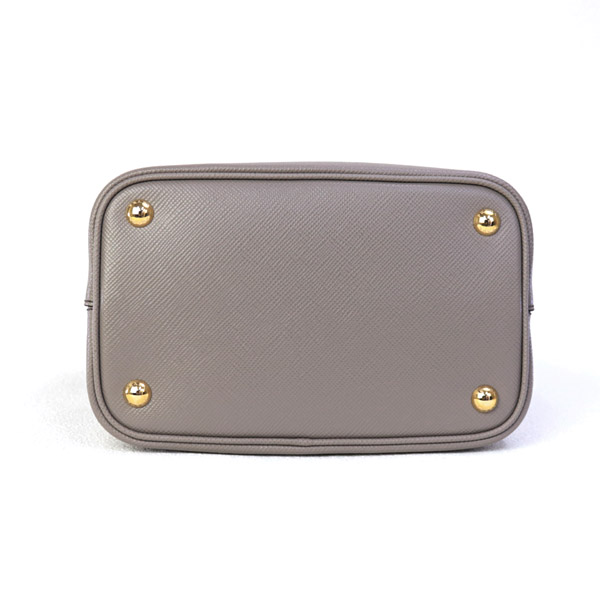 プラダ PRADAスーパーコピーバッグ パニエ SAFFIANO CUIR+C ショルダー付き 2WAY ハンドバッグ グレージュ×ブラック 1BA212 2ERX F0LH7 ARGILLA/NERO - 商品画像 6