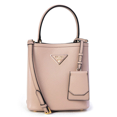 プラダコピー PRADA バッグ パニエ スモール SAFFIANO CUIR+C ショルダー付き 2WAY ハンドバッグ ピンクベージュ×ブラック 1BA217 2ERX F0UDW CIPRIA/NERO - 商品画像 8