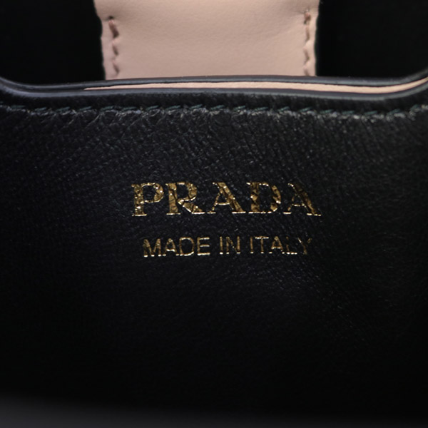 プラダコピー PRADA バッグ パニエ スモール SAFFIANO CUIR+C ショルダー付き 2WAY ハンドバッグ ピンクベージュ×ブラック 1BA217 2ERX F0UDW CIPRIA/NERO - 商品画像 9