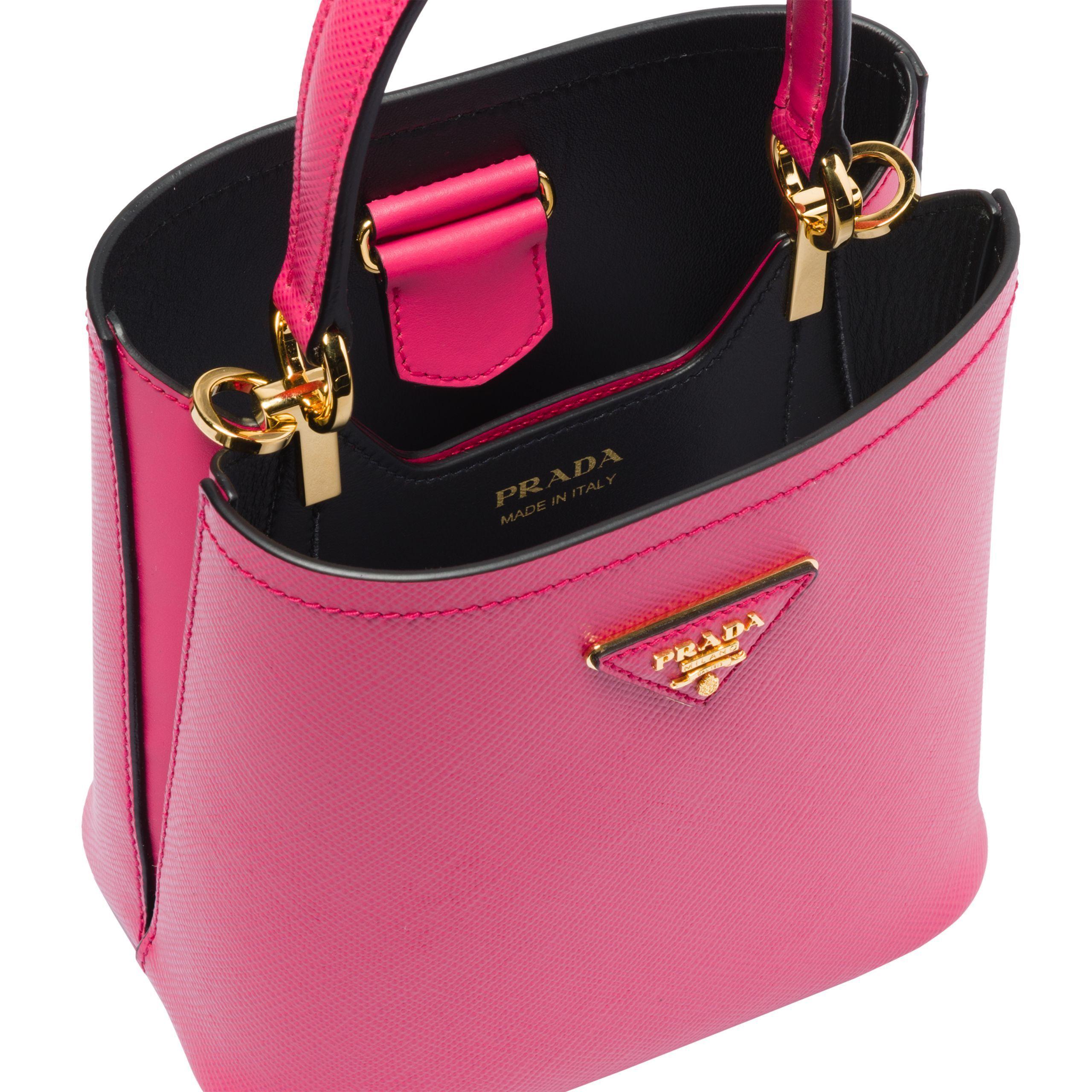 プラダスーパーコピー PRADA サフィアーノレザー スモールパニエバッグ マゼンタ 1BA217_0001 - 商品画像 6