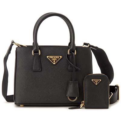 プラダ PRADA ハンドバッグ ブラック 1BA296 NZV F0632 V41 サフィアーノ 2WAYショルダーバッグ - 商品画像 6