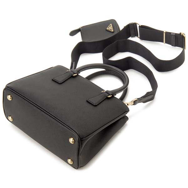 プラダ PRADA ハンドバッグ ブラック 1BA296 NZV F0632 V41 サフィアーノ 2WAYショルダーバッグ - 商品画像 3