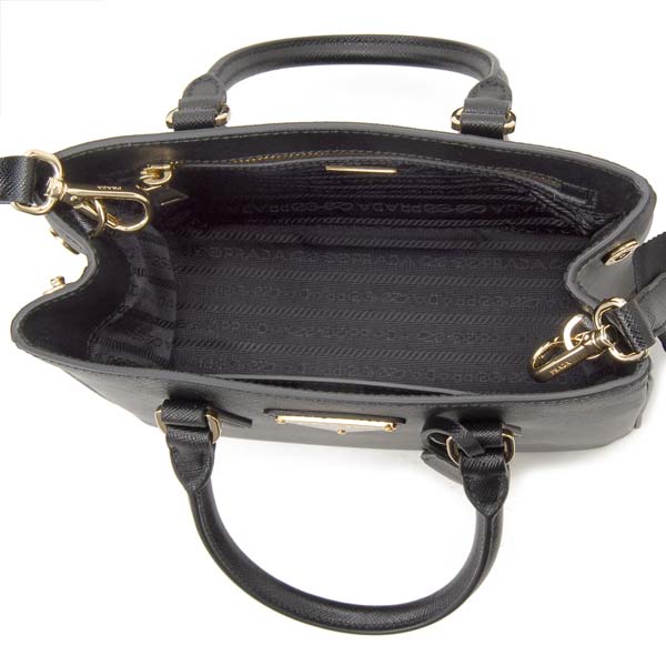 プラダ PRADA ハンドバッグ ブラック 1BA296 NZV F0632 V41 サフィアーノ 2WAYショルダーバッグ - 商品画像 7