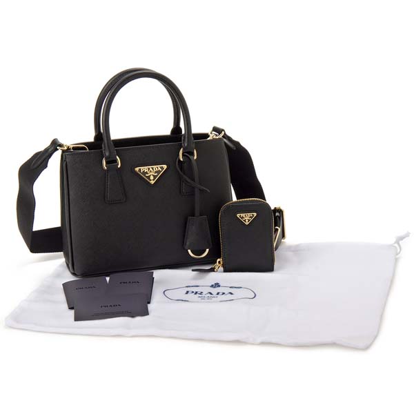 プラダ PRADA ハンドバッグ ブラック 1BA296 NZV F0632 V41 サフィアーノ 2WAYショルダーバッグ - 商品画像 4