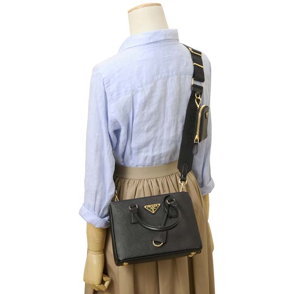 プラダ PRADA ハンドバッグ ブラック 1BA296 NZV F0632 V41 サフィアーノ 2WAYショルダーバッグ - 商品画像 1