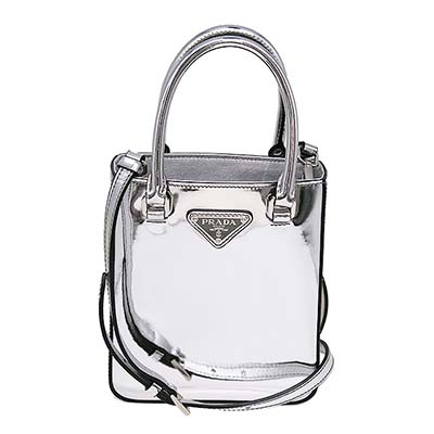 プラダスーパーコピー PRADA 2WAYバッグ スモール ブラッシュドレザー トート パテントレザー シルバー金具 1BA331 - 商品画像 5