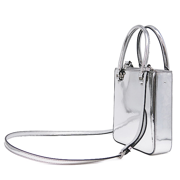 プラダスーパーコピー PRADA 2WAYバッグ スモール ブラッシュドレザー トート パテントレザー シルバー金具 1BA331 - 商品画像 3