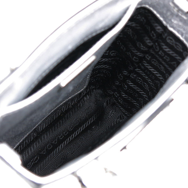 プラダスーパーコピー PRADA 2WAYバッグ スモール ブラッシュドレザー トート パテントレザー シルバー金具 1BA331 - 商品画像 4