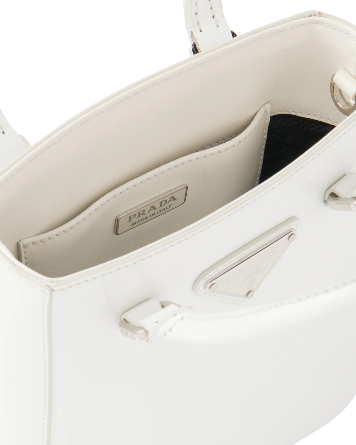 プラダスーパーコピー 【PRADA】スモール ブラッシュドレザー トートバッグ 1BA331_ZO6_F0009_V_OOO - 商品画像 6