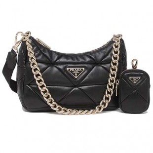 プラダバッグスーパーコピー ショルダーバッグ ハンドバッグ パッチワーク ミニバッグ ブラック レディース PRADA 1BC157 2DMO F0002 - 商品画像 2