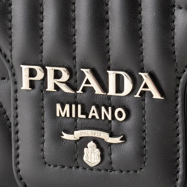 スーパーコピープラダ PRADA バッグ ショルダー チェーン 斜め掛け DIAGRAMME ダイアグラム ショルダーバッグ ブラック 1BD107COI 2D91 002 - 商品画像 1