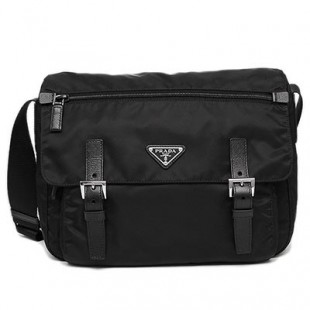 プラダ ショルダーバッグ ヴェラ トライアングルロゴ ブラック レディース メンズ PRADA 1BD671 V44 F0002