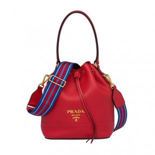 PRADAコピー バケットバッグ ショルダー付き 2WAYバッグ 巾着 1BE018_2BBE_F0011