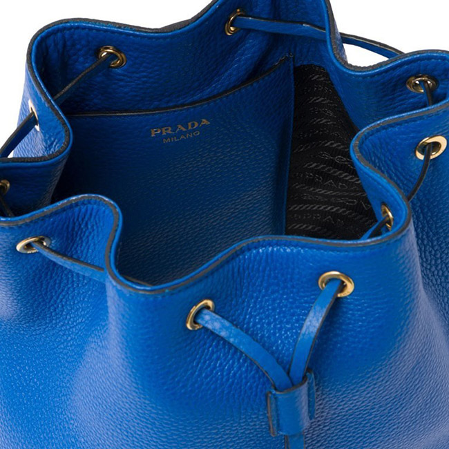 スーパーコピープラダ PRADA ss20定番キュートIVORY レザー バケット バッグ 巾着 1BE018VNOM2BBE F0YGN - 商品画像 1