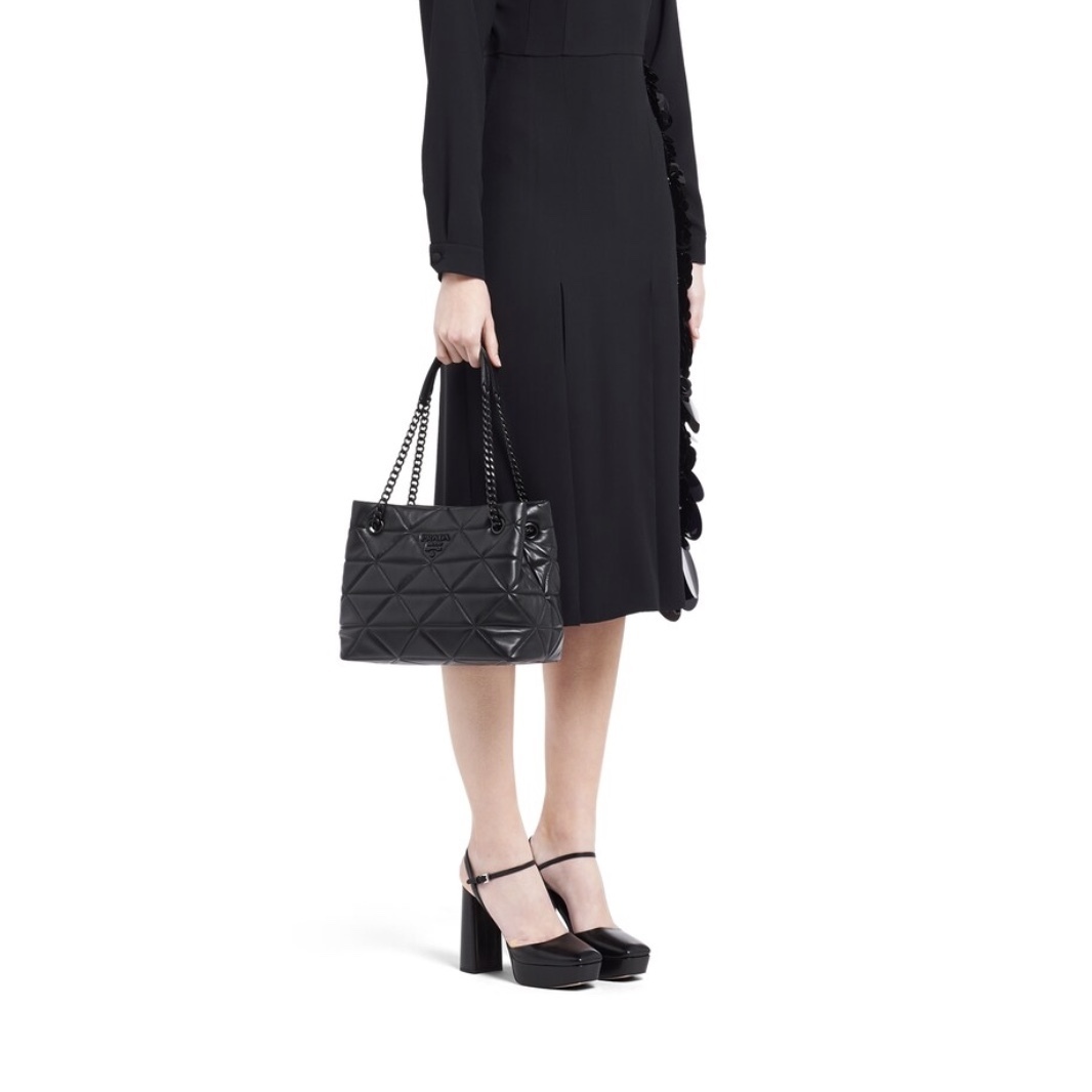 プラダ PRADA スペクトラム スモール トートバッグ ブラック 1BG298_WDF0_F0ES9_V_OOO - 商品画像 6