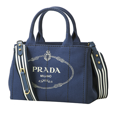 プラダ トートバッグ PRADA 1BG439 ZKI F0CTL バッグ カナパ CANAPA レディース BLUETTE(ブルーエット)/TALCO(タルコ) ブルー 青/オフホワイト - 商品画像 7