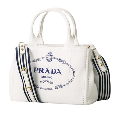 プラダコピー トートバッグ PRADA 1BG439 ZKI F0UB0 バッグ カナパ CANAPA レディース BIANCO(ビアンコ)/BLU ホワイト 白/ブルー 青 - 商品画像 7