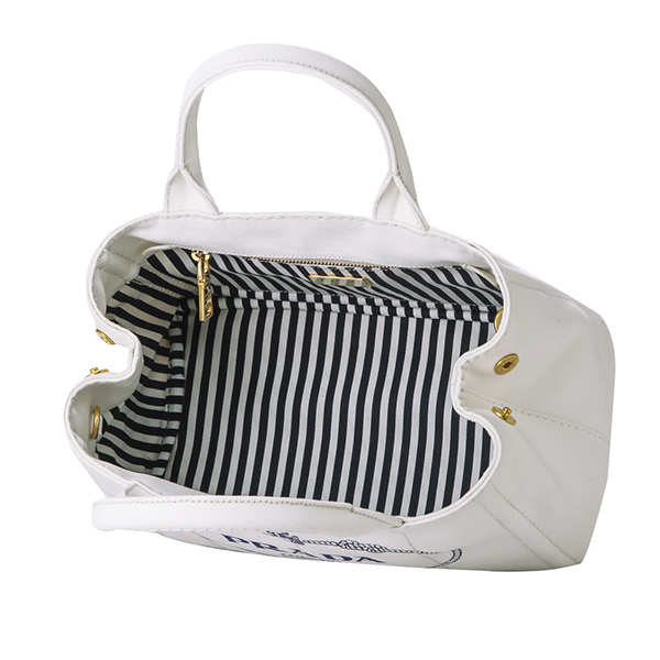 プラダコピー トートバッグ PRADA 1BG439 ZKI F0UB0 バッグ カナパ CANAPA レディース BIANCO(ビアンコ)/BLU ホワイト 白/ブルー 青 - 商品画像 1