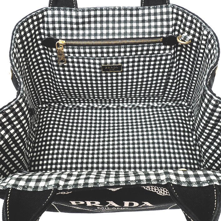 プラダコピー CANAPA ミディアム ハンドバッグ 2WAY ショルダーバッグ トライアングルロゴ ゴールド金具 カナパ 1BG642 トートバッグ - 商品画像 5