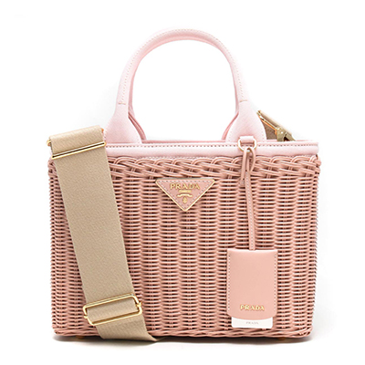 プラダ PRADA バスケットバッグ/ハンドバッグ ミドリノ/MIDOLLINO カナパ/CANAPA 三角ロゴプレート ペスカピンク 1BG835 2E28 F0333 VWOY レディース - 商品画像 7