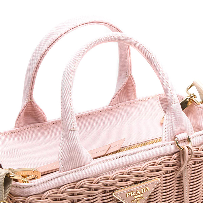 プラダ PRADA バスケットバッグ/ハンドバッグ ミドリノ/MIDOLLINO カナパ/CANAPA 三角ロゴプレート ペスカピンク 1BG835 2E28 F0333 VWOY レディース - 商品画像 9