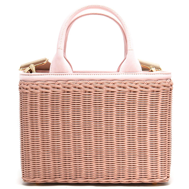 プラダ PRADA バスケットバッグ/ハンドバッグ ミドリノ/MIDOLLINO カナパ/CANAPA 三角ロゴプレート ペスカピンク 1BG835 2E28 F0333 VWOY レディース - 商品画像 8