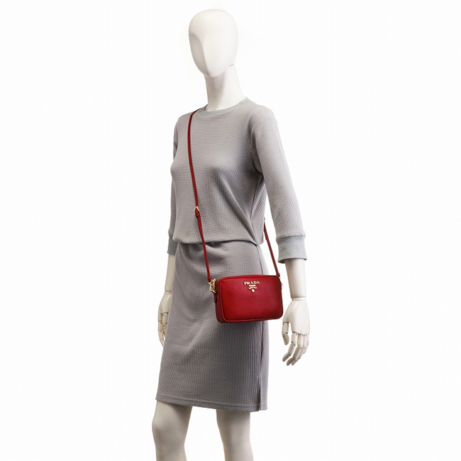 プラダスーパーコピー PRADA ショルダーバッグ サフィアーノ バッグ 斜めがけ レッド系 1BH036OOO NZV 68Z - 商品画像 3