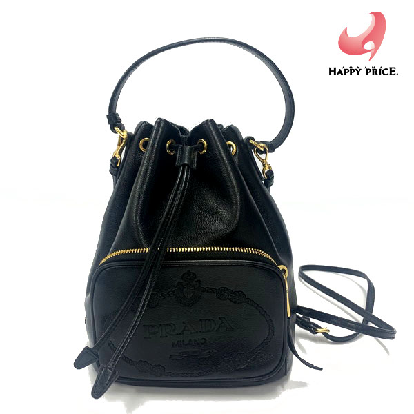 PRADAスーパーコピー プラダ 巾着 ショルダースタッズ 1BH038 レザー ブラック - 商品画像 3