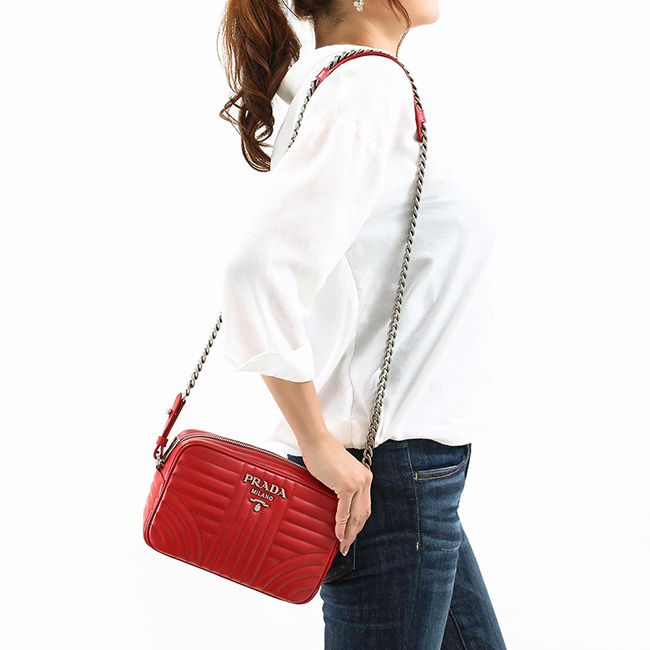 プラダコピーショルダーバッグ/クラッチバッグ ソフトカーフ/SOFT CALF インプントゥーレ/IMPUN ダイアグラム フォーコレッド 1BH083 2D91 F0YGF レディース - 商品画像 6