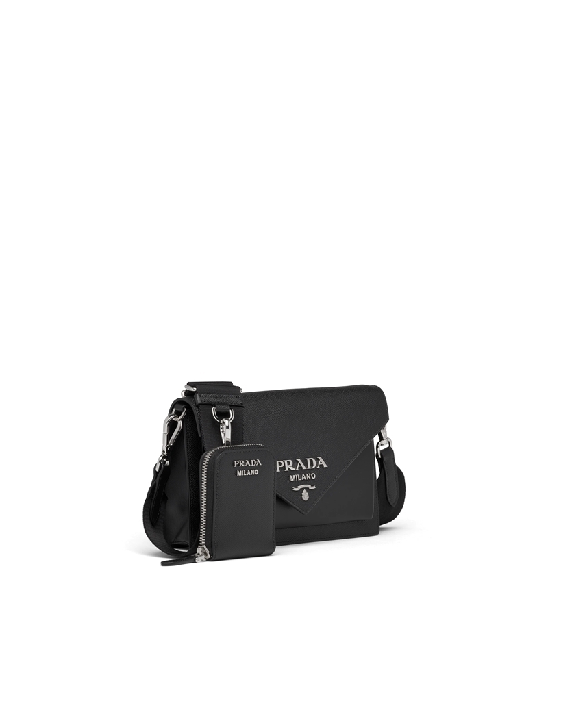 PRADA プラダ サフィアーノレザー ミニ エンベロープバッグ ブラック 1BP020_2EVU_F0VCN - 商品画像 4