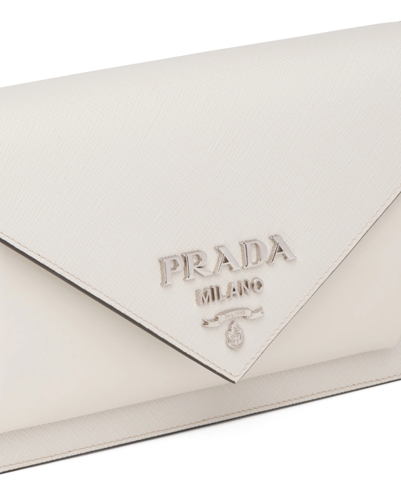 PRADA プラダ サフィアーノレザー ミニ エンベロープバッグ ホワイト 1BP020_2EVU_F0VCN - 商品画像 1