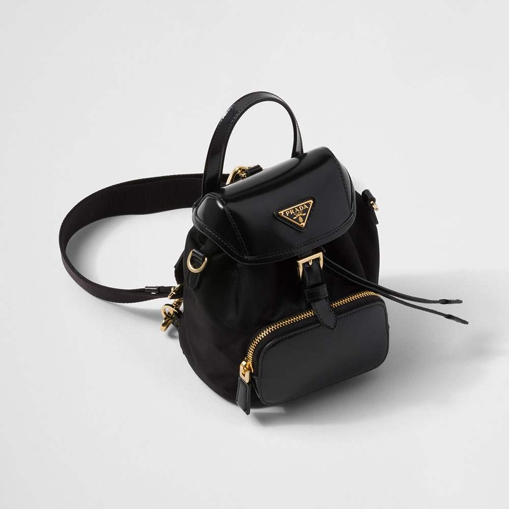 プラダ スーパーコピー スモール Re-Nylon xブラッシュドレザー バックパック 1BZ075_R789 - 商品画像 4