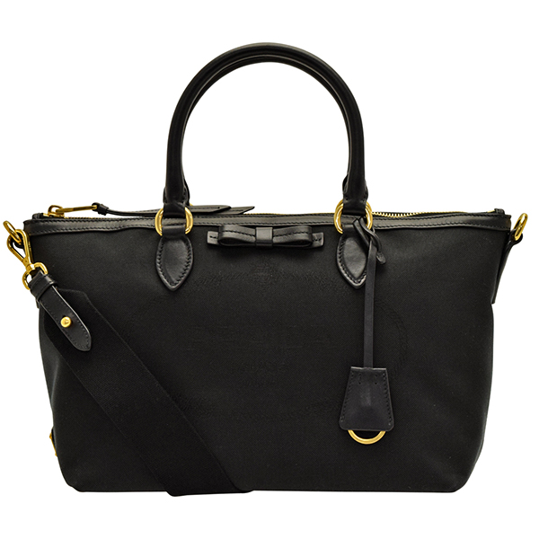 プラダバッグスーパーコピー PRADA 2Wayショルダーバッグ レディース リボン アウトレット 1ba104logjac-nero - 商品画像 3