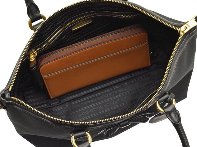 プラダバッグスーパーコピー PRADA 2Wayショルダーバッグ レディース リボン アウトレット 1ba104logjac-nero - 商品画像 4