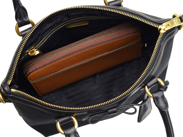 プラダバッグスーパーコピー PRADA 2Wayショルダーバッグ レディース リボン アウトレット 1ba111logjac-nero - 商品画像 3