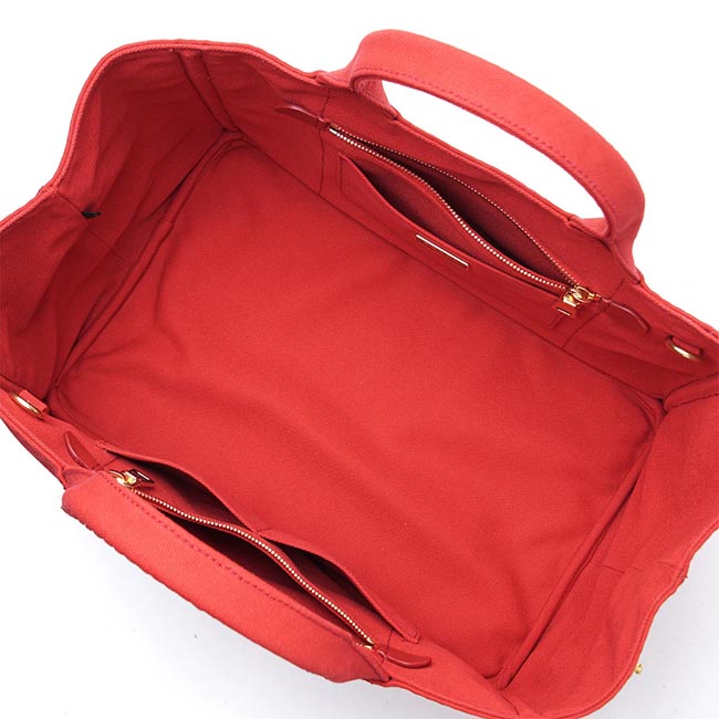 プラダコピー PRADA ハンドバッグ 2WAY レッド レディース トートバッグ ロゴ トライアングル 1bg642 zki f0011 CANAPA - 商品画像 1