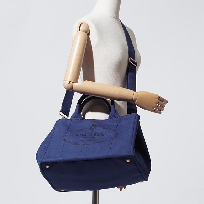 プラダスーパーコピーPRADA ハンドバッグ 2WAY ブルー レディース トートバッグ ロゴ トライアングル 1bg642 zki f0016 CANAPA - 商品画像 8