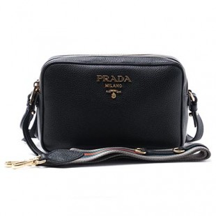 プラダスーパーコピー PRADA ショルダーバッグ ブラック レディース ブラック バッグ ファブリックストラップ プレゼント レザー 1bh082 v noo 2bbe f0002