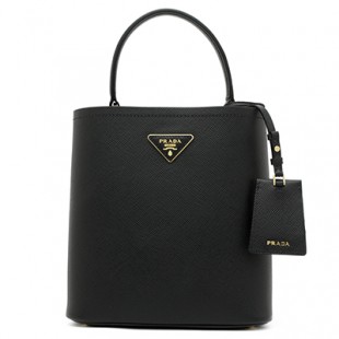 プラダコピー ハンドバッグ PANIER CROCODILE BAG パニエ クロコダイル バッグ 1BA2122ERX レディース 2019SS NERO+FUOCO F0LJ4 - 商品画像 2