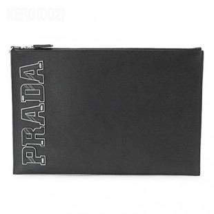 プラダスーパーコピー クラッチバッグ メンズ PRADA 2NG001 2EDJ F0002 SAFFIANO CHARAC ドキュメントホルダー ロゴ レザー