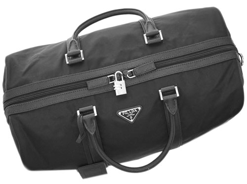 プラダバッグスーパーコピー 2VC002 PRADA ボストンバッグ トラベル ストラップ付き TESSUTO+SAFFIANO NERO ネロ ナイロン+カーフ ブラック シルバー金具 - 商品画像 6