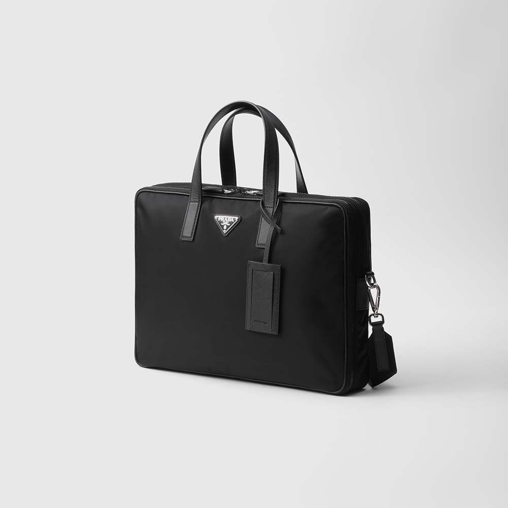プラダ スーパーコピー Re-Nylon xサフィアーノレザー ブリーフケース 2VE005_2DMH - 商品画像 4