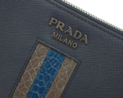 スーパーコピープラダ バッグ 2VF056 PRADA メンズ セカンドバッグ クラッチ ストラップ付き SAFFIANO TRAVEL BALTICO バルティコ カーフネイビー - 商品画像 3