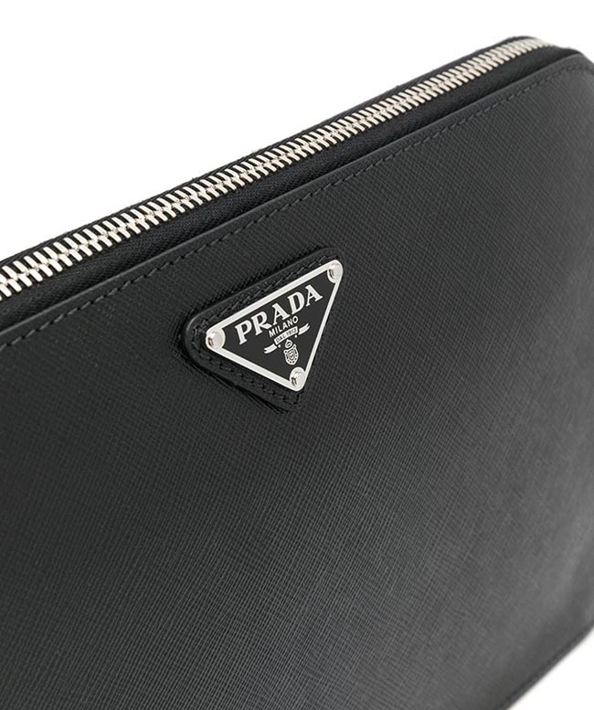 プラダスーパーコピー PRADA 「サフィアーノ」レザー クラッチバッグ メンズ 2VF056 OOO9Z2 F0002 - 商品画像 4